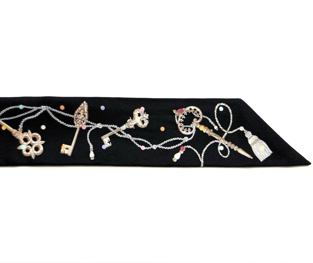 予約完売 極希少 極美品 エルメス ツイリー レクレアポア ノワール 黒 金