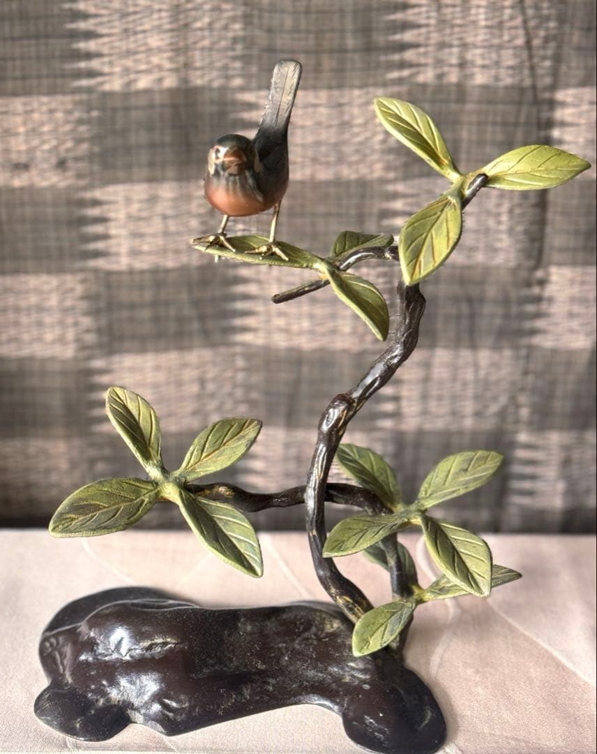 高岡銅器　青銅　ブロンズ　正晴　在銘