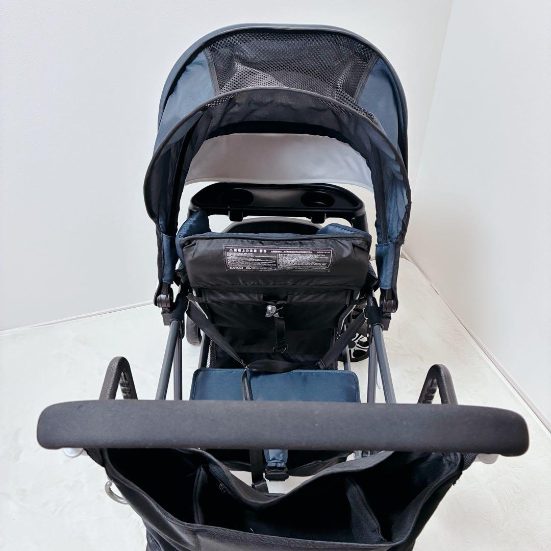 ✨早い者勝ち✨ KATOJI カトージ 2人乗りベビーカー 2人でGO ネイビー
