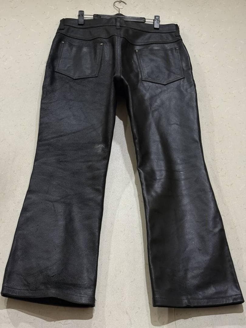 ハーレーダビットソン 70120 ブーツカット レザーパンツブラック本革 34