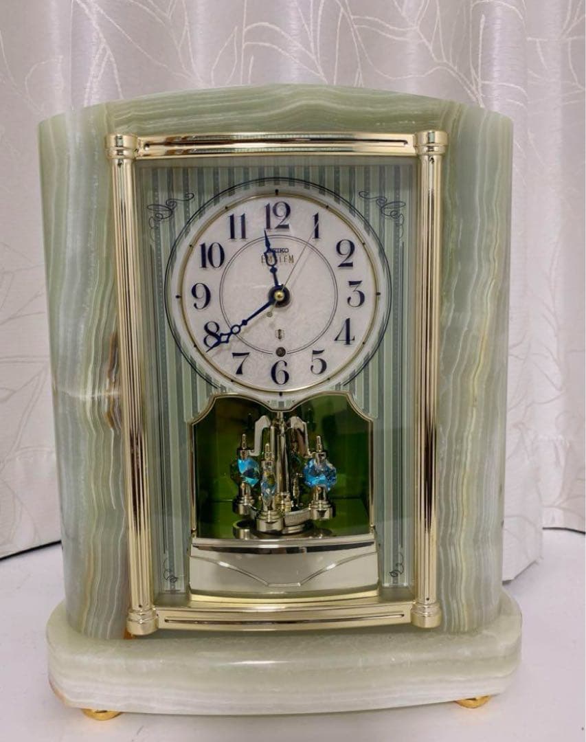 SEIKO EMBLEM 置時計 オニキス