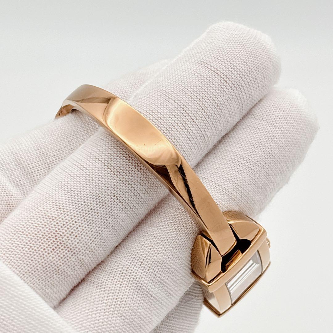 【人気・電池新品】GUCCI 6800L GG柄 ピンク シェル ピンクゴールド