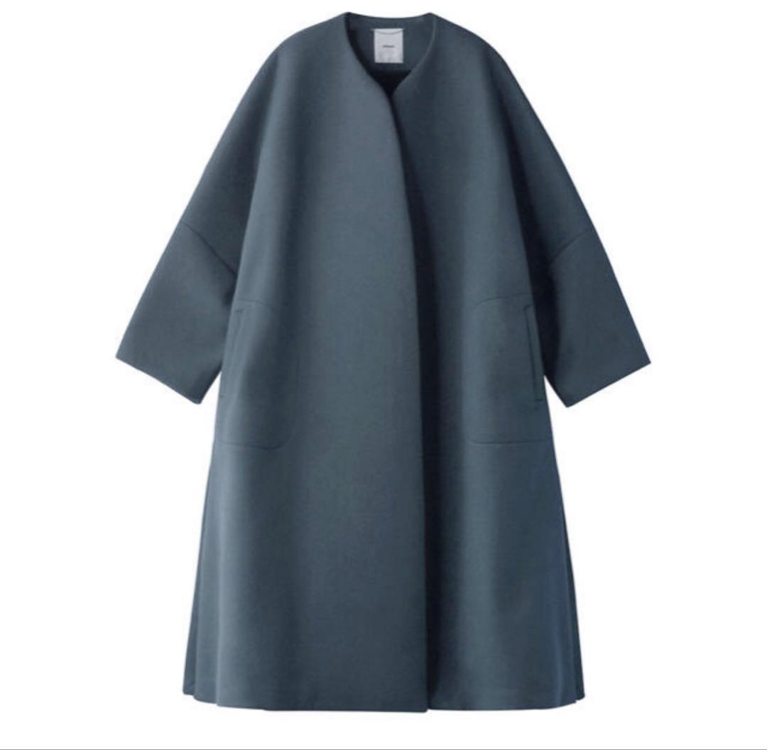 ebure ロンハーマンボンディングサイドスリットノーカラーオーバーコート