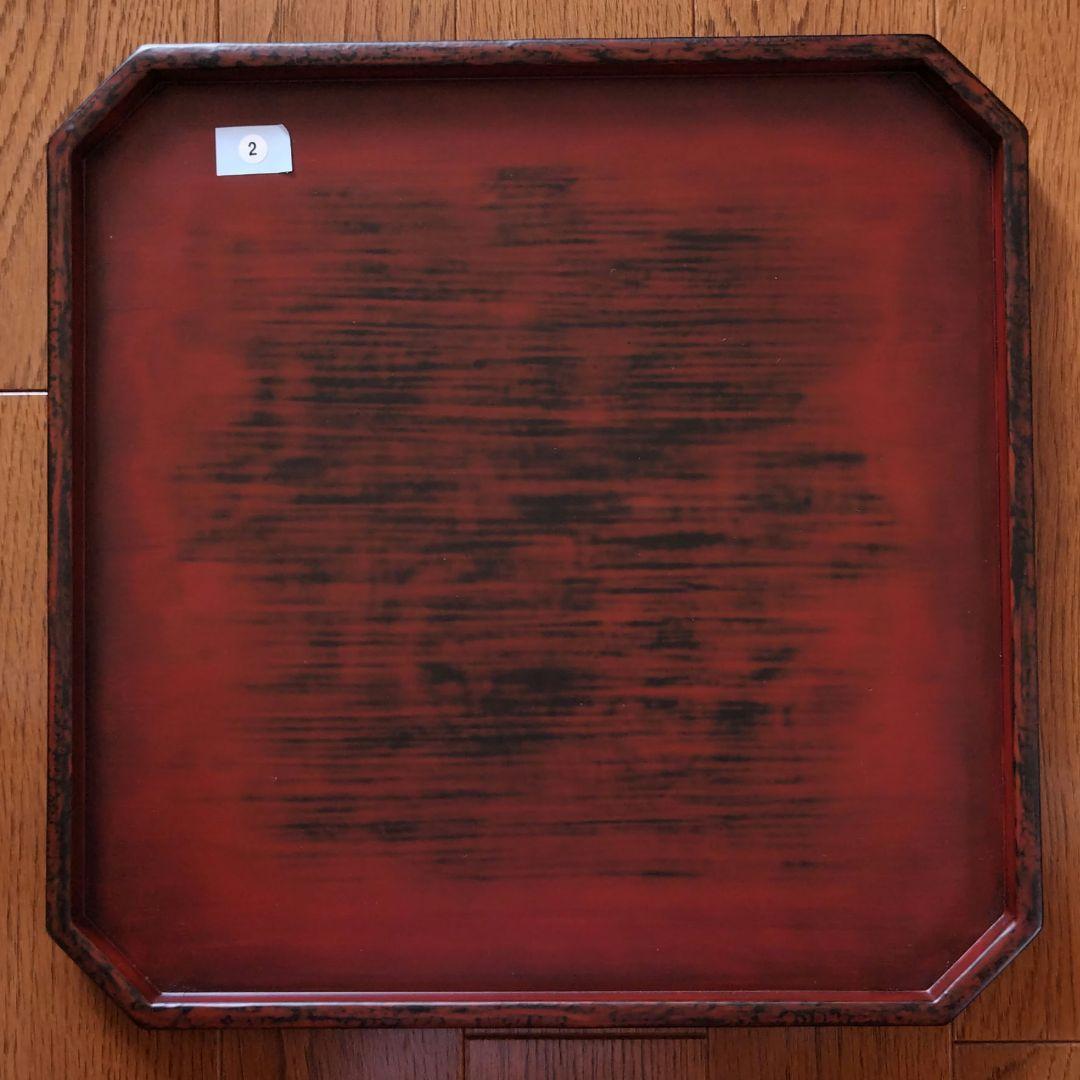 太田修嗣②洗朱根来角隅切盆