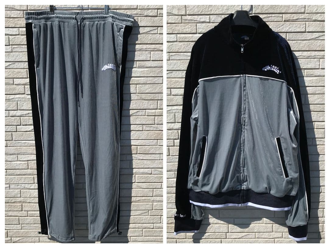 チリン　セットアップ　2XL　トラックジャケット　ベロア