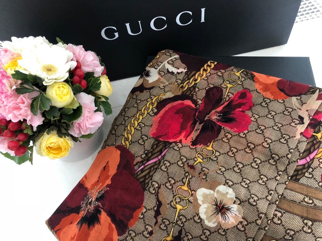 GUCCI 花柄 ショール・ストール