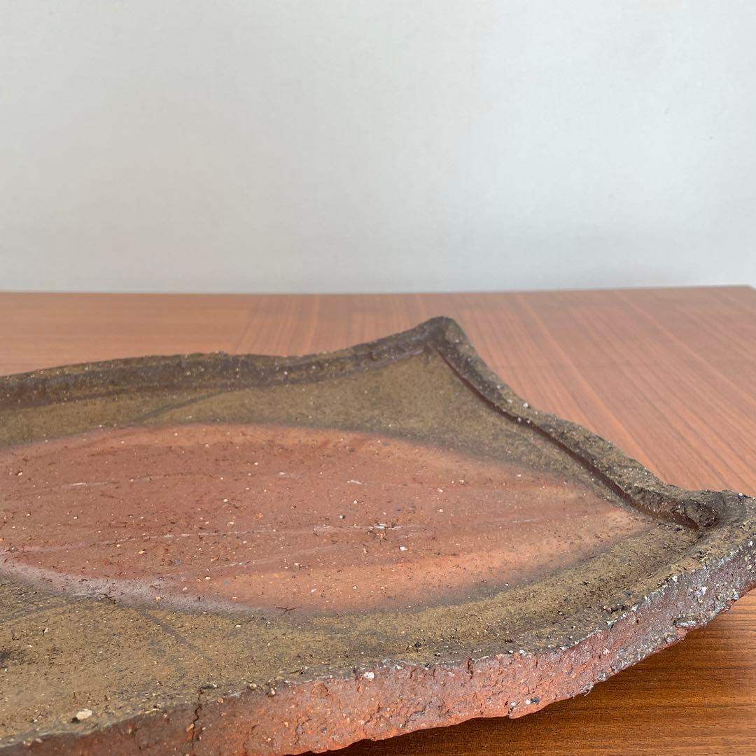 焼き締め　板皿　未使用