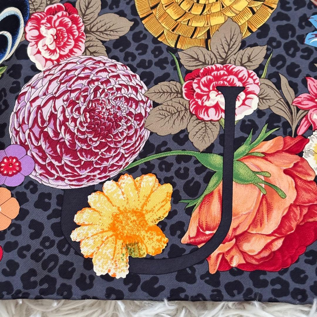 GUCCI グッチ シルク スカーフ フラワー 花柄 レオパード フローラル