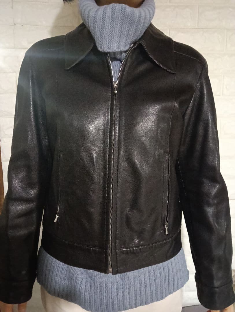 アニエスべー スペシャル 羊革レザーブルゾン size1 フランス製