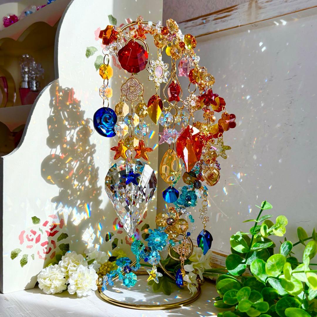 秋の海✩.*˚ SWAROVSKI置き型サンキャッチャー ✩.*˚