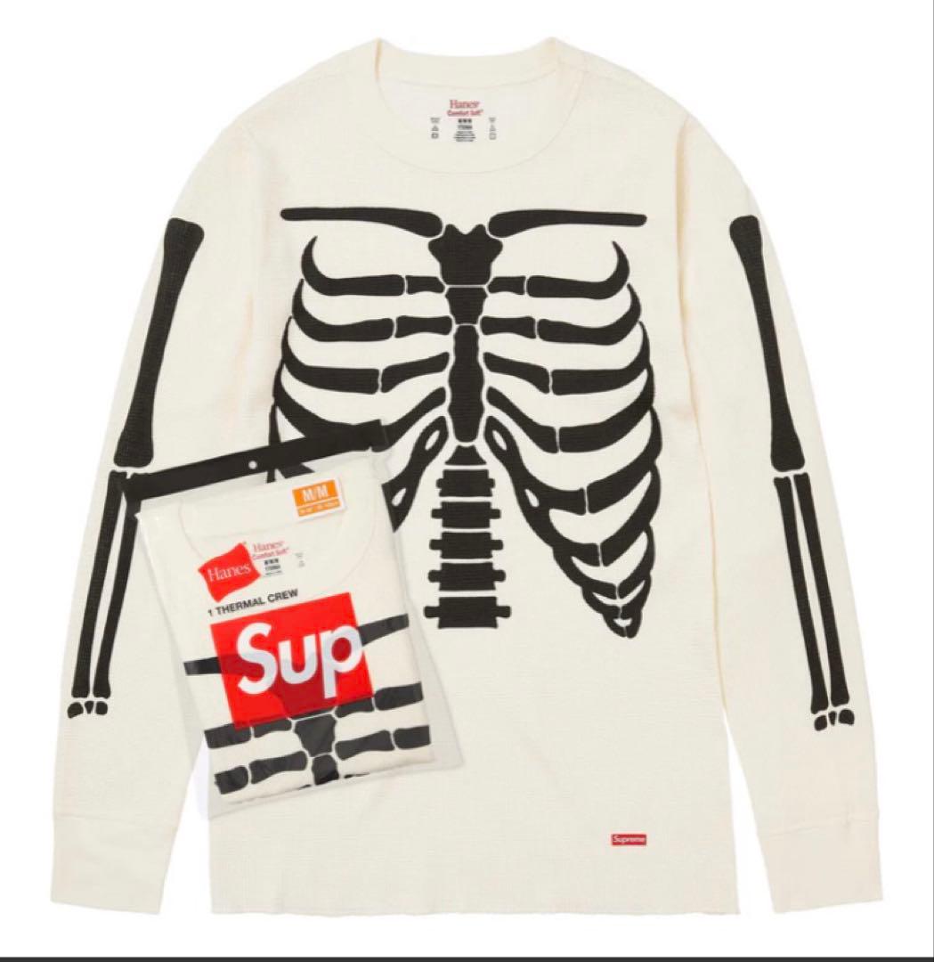 【新品未使用】Supreme/Hanes Bones Thermal Crew