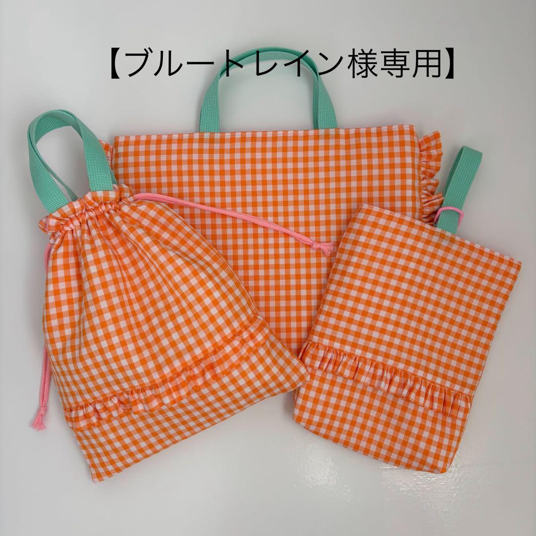 【ブルートレイン】レッスンバッグ　上履き入れ　お着替え袋