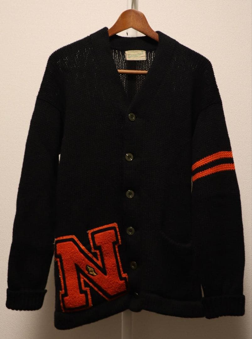 50年代推定 ヴィンテージ Dennery’s レタードカーディガン USA製