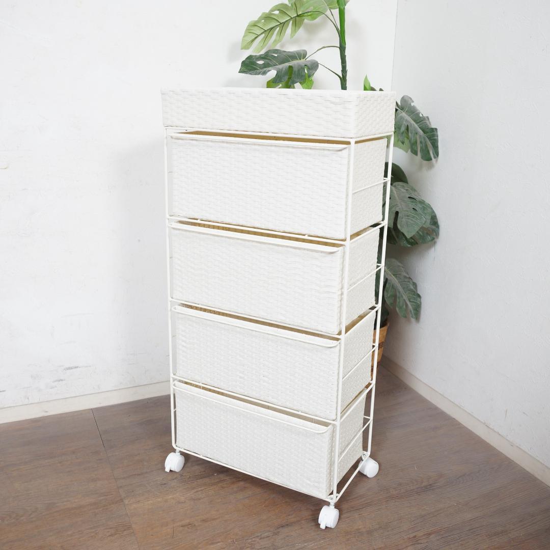 【新品】ランドリーチェスト　天板収納スペース　キャスター付　アウトレット