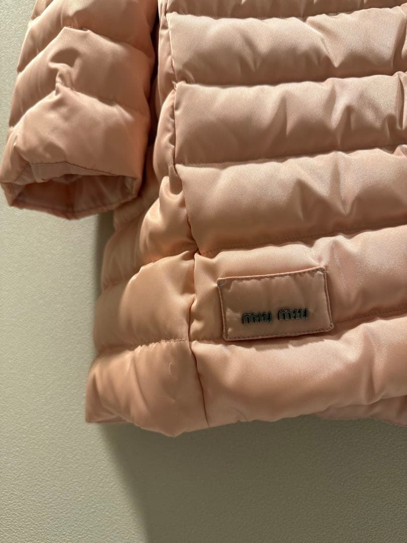 miu miu リアルファーダウンコート ピンク36
