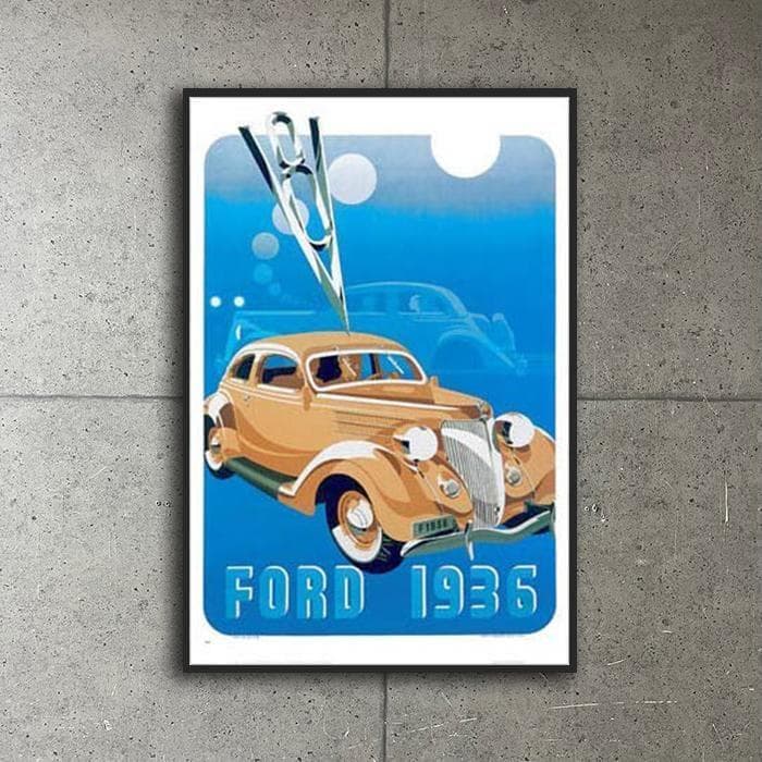 額装済アートポスター クラッシックカー/フォード1936/FORD