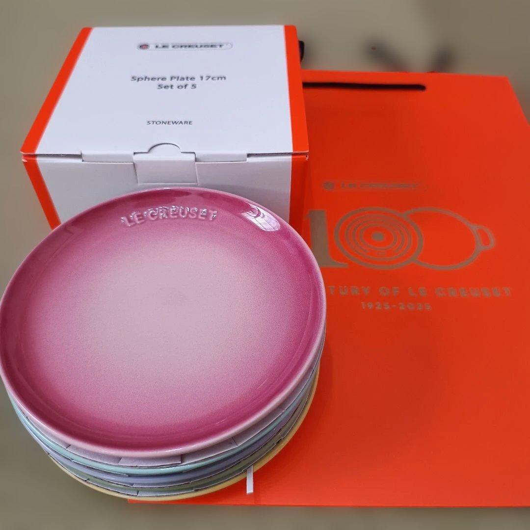 LE CREUSET ル・クルーゼ ストーンウェア 皿 5枚セット 17cm