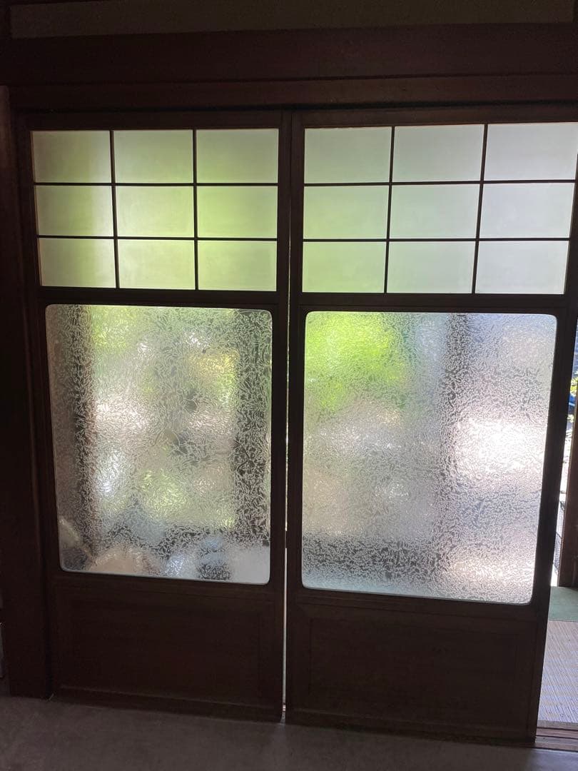 【骨董】組子障子　引き戸　４枚