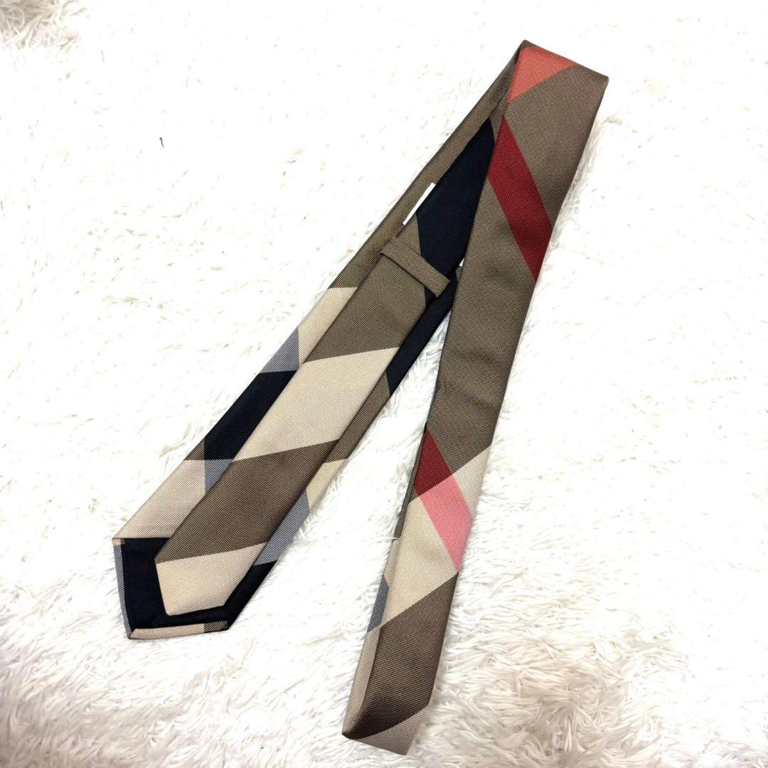 未使用品　バーバリー　メンズ　ネクタイ　ノバチェック　現行タグ
