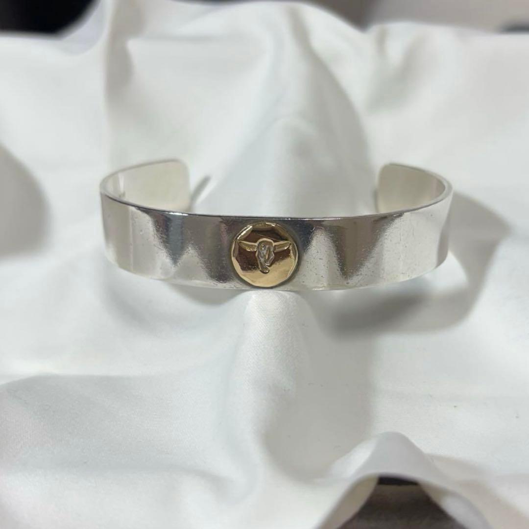 TADY&KING SV925K18ホーン 平打ちバン グルSサイズ