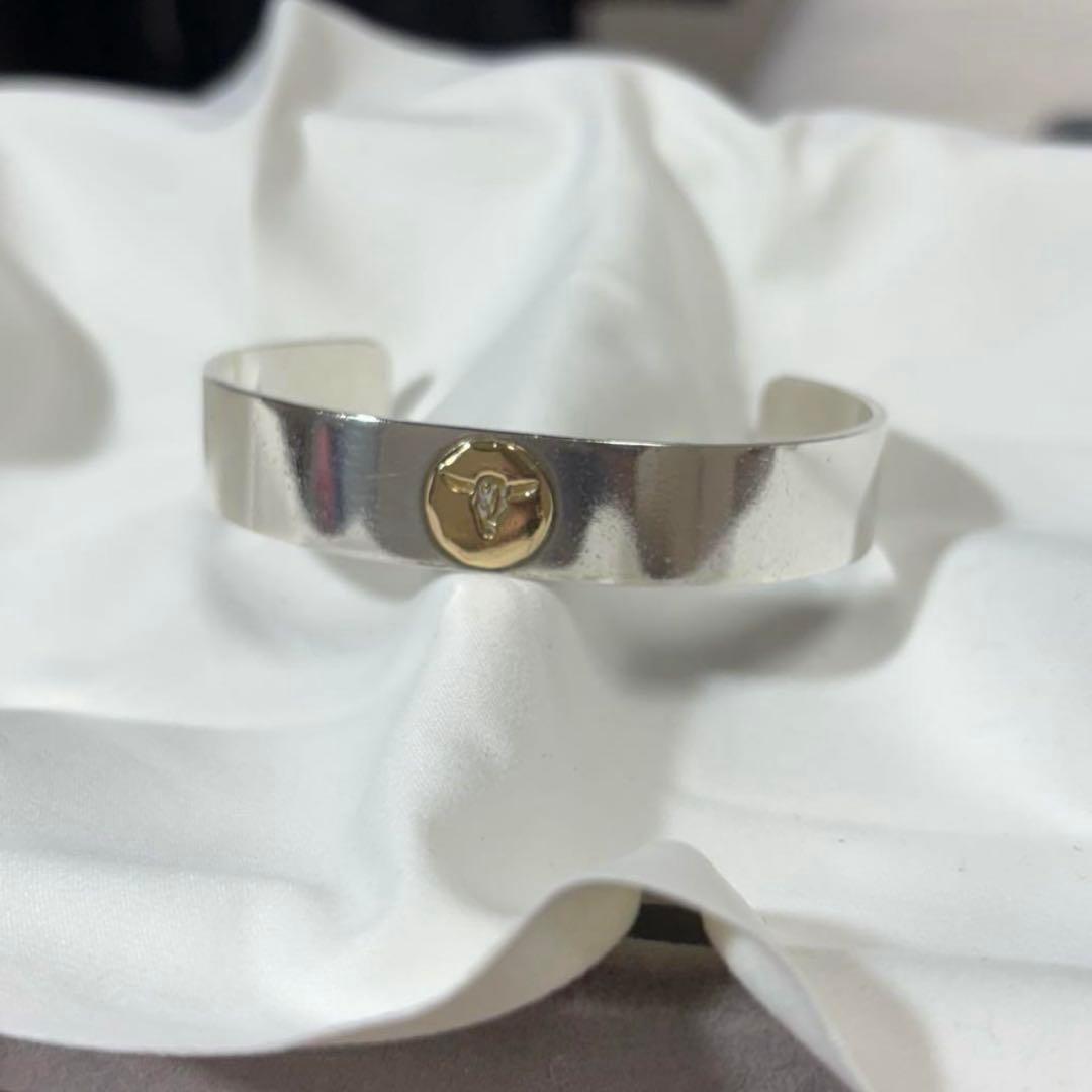 TADY&KING SV925K18ホーン 平打ちバン グルSサイズ