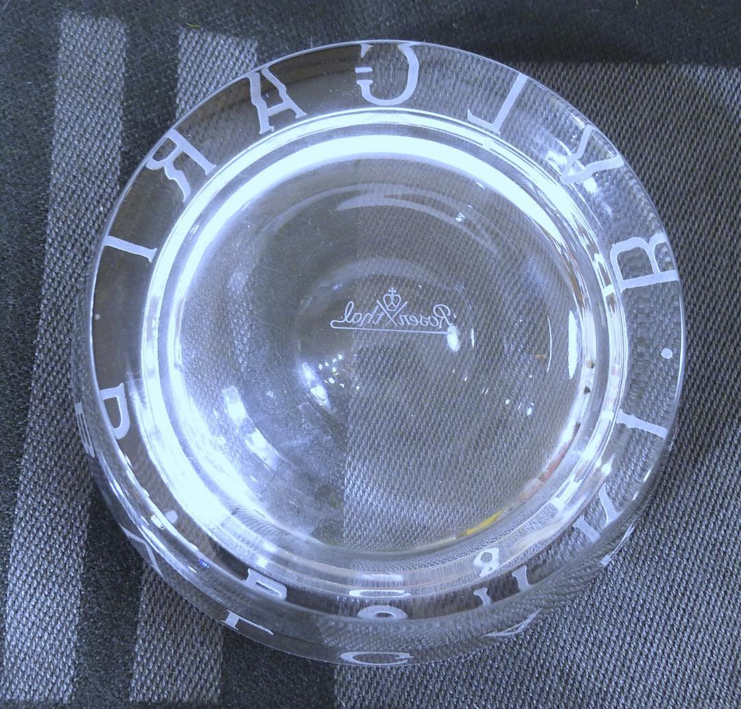 ☆【ブルガリ】ローゼンタール　Wネームクリスタルアシュトレー美品B☆