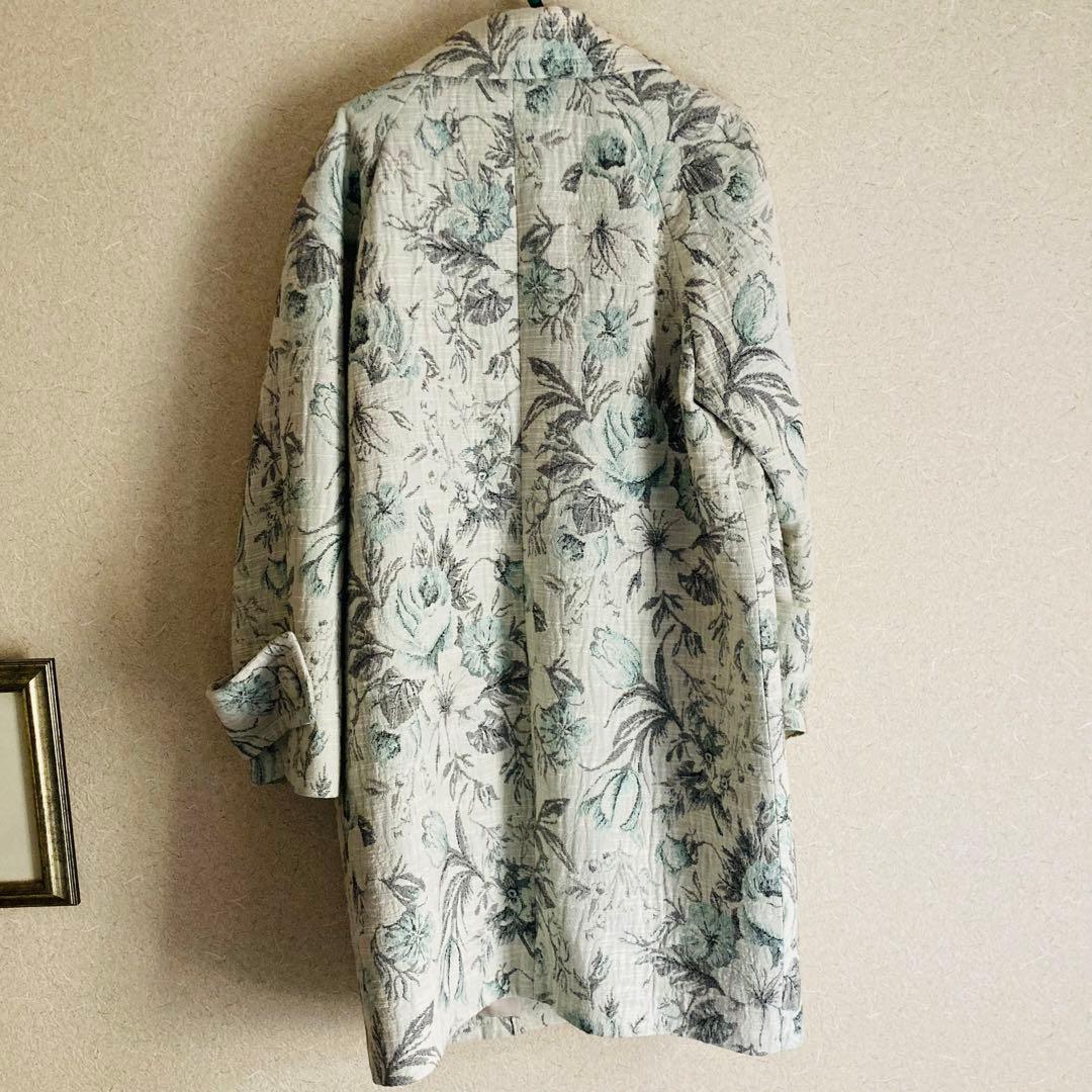 美品★グレースコンチネンタル　フラワー柄コート　花柄　カジュアル