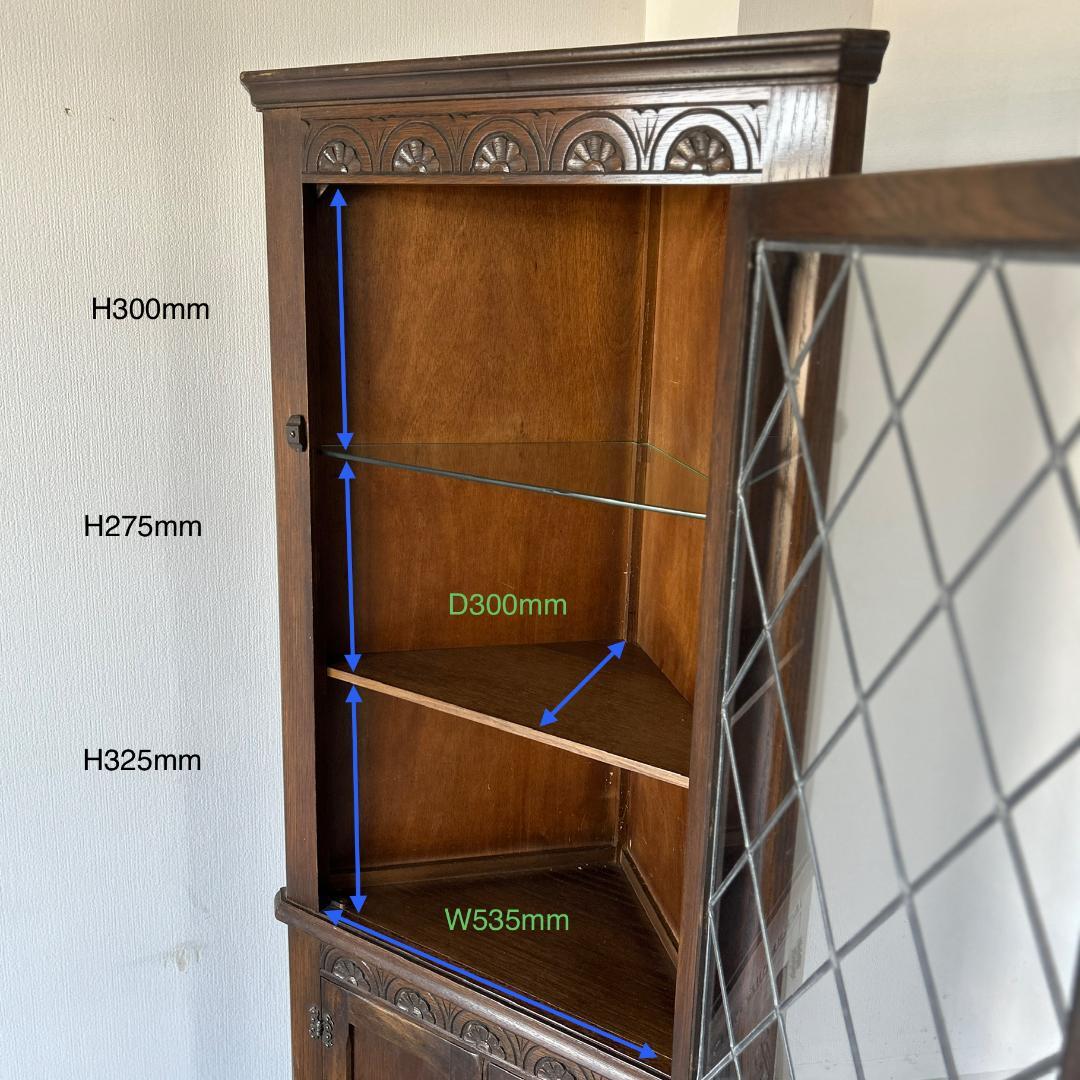 イギリス アンティーク家具 コーナーキャビネット 1930年頃 959A