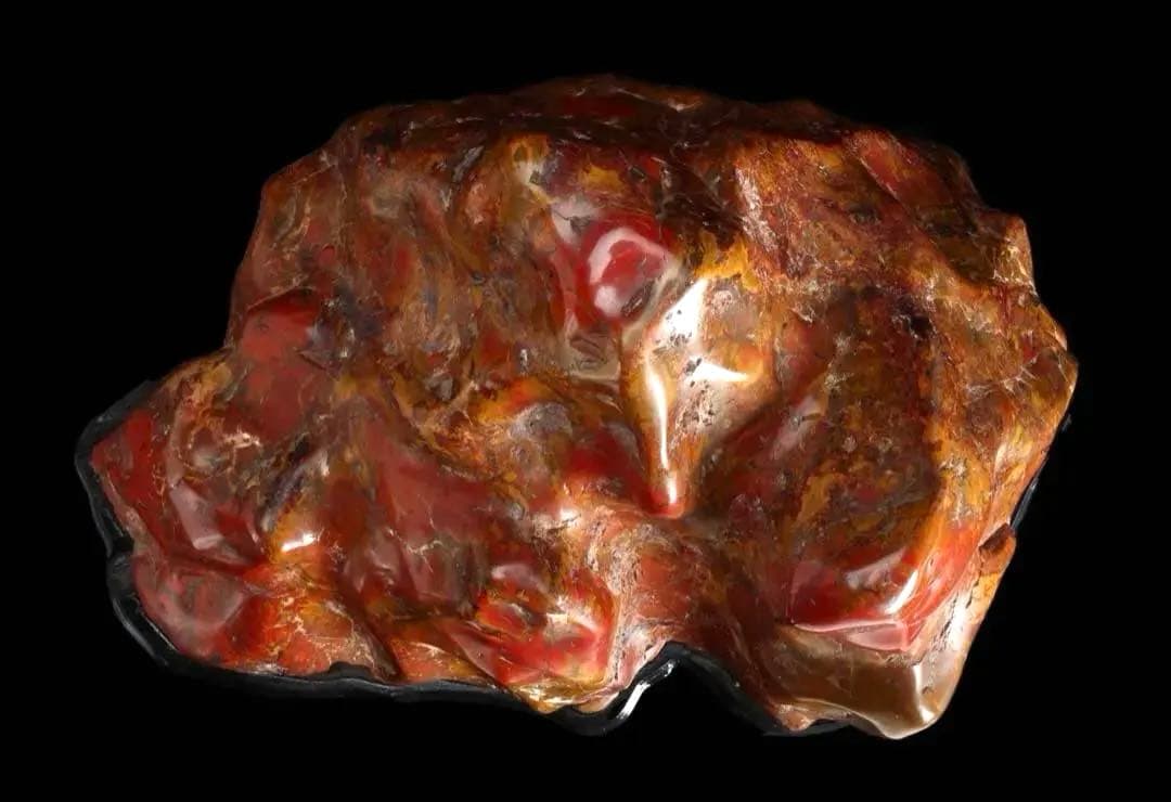 佐渡 赤玉石 赤石 黄色 鑑賞石 自然石 ジャスパー 台座付 大型25.2kg