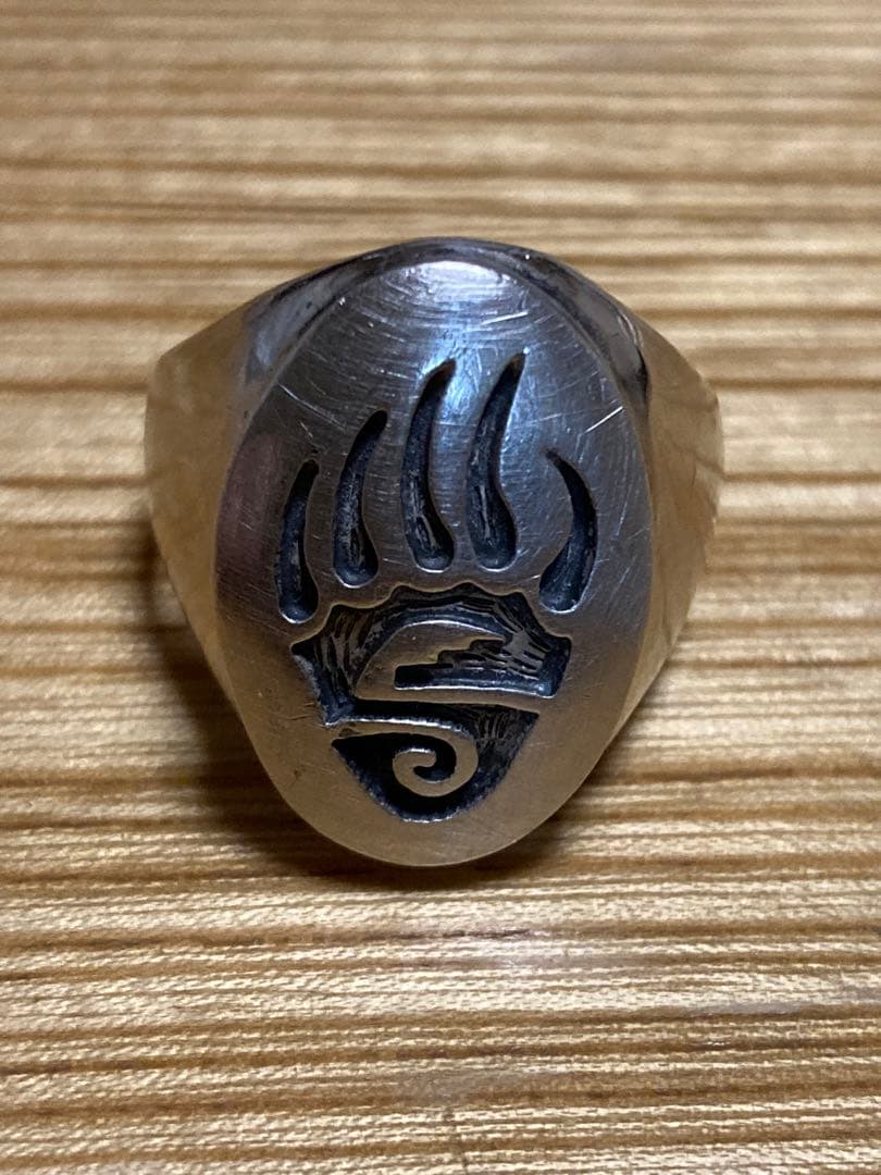 ホピ族　シルバーリング　ベアパウ