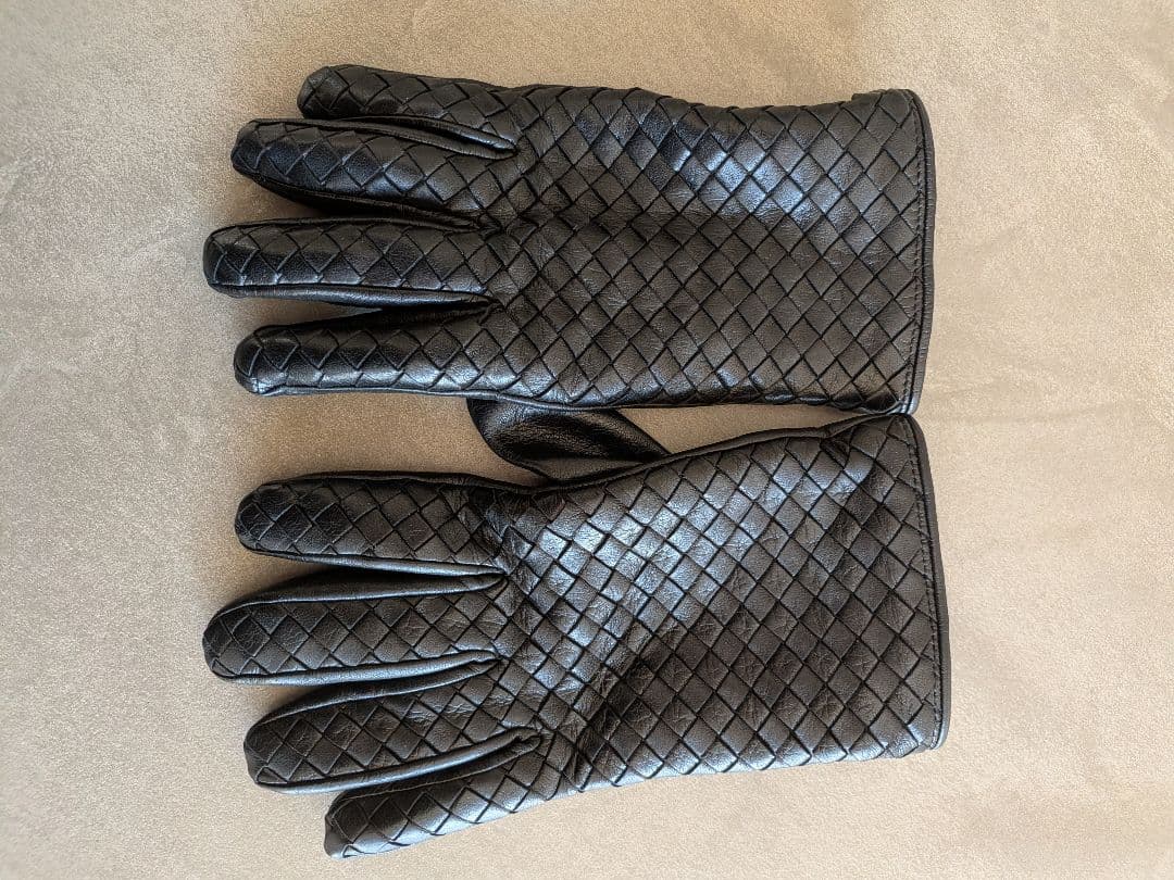 美品・箱付き★ボッテガ/メンズレザーグローブ/イントレチャートレザー グローブ