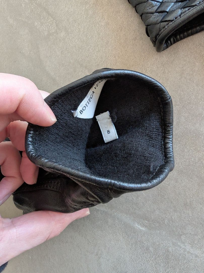 美品・箱付き★ボッテガ/メンズレザーグローブ/イントレチャートレザー グローブ