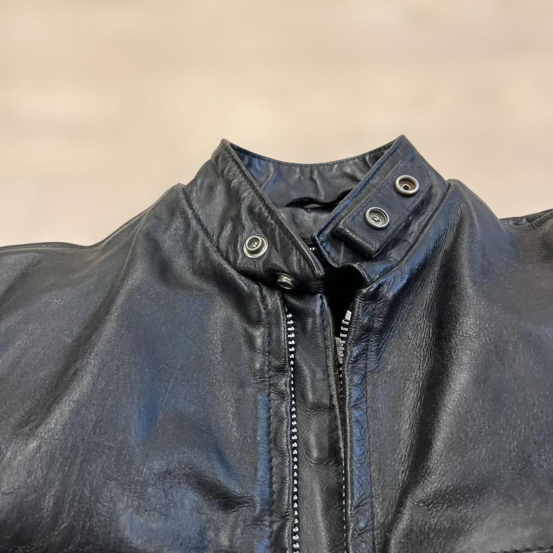 人気定番　Schott　641 立ち襟シングルライダース　３４　ボアライナー付