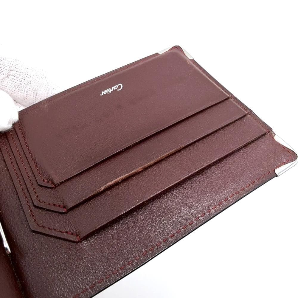 ◇カルティエ◇レザー/マストドゥカルティエ/マネークリップ/ブラック