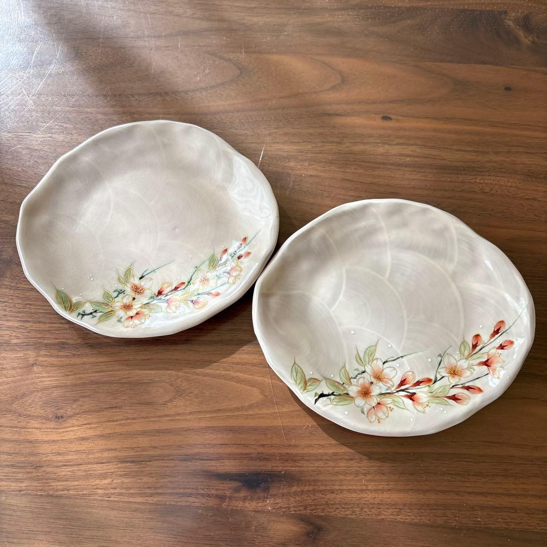 京焼　陶葊　桜柄2枚セット