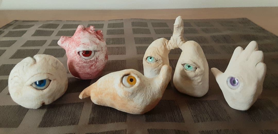 オーダーページです。　粘土アート　ハンドメイド　ギフト　プレゼント　目玉　置物