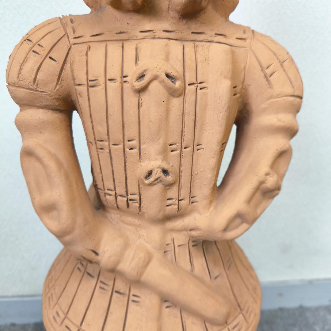 はにわ 埴輪 挂甲武人像 人物形像 武装男子像 レプリカ 素焼き（約）高さ65㎝