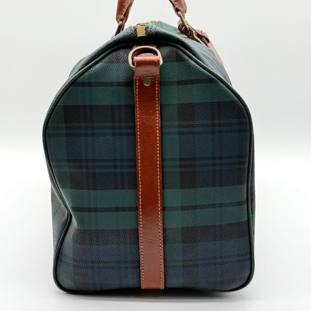 【美品】RalphLauren タータンチェック ボストンバッグ ヴィンテージ