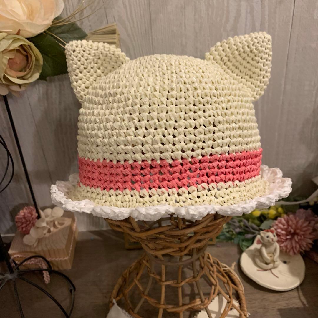 専用❤️キッズ　ベビー　麦わら帽子　くま耳　うさ耳　猫耳　丸耳　どんぐり　きりん