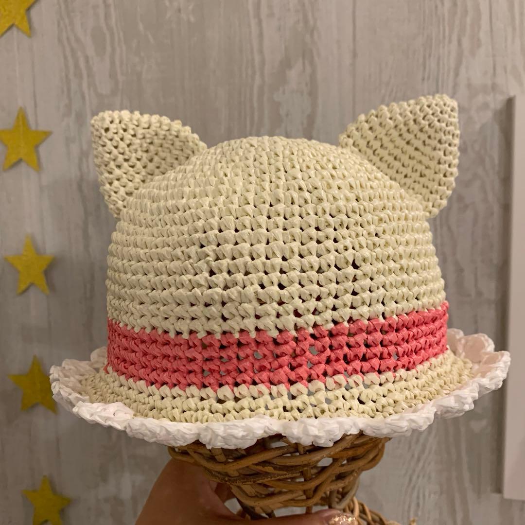 専用❤️キッズ　ベビー　麦わら帽子　くま耳　うさ耳　猫耳　丸耳　どんぐり　きりん