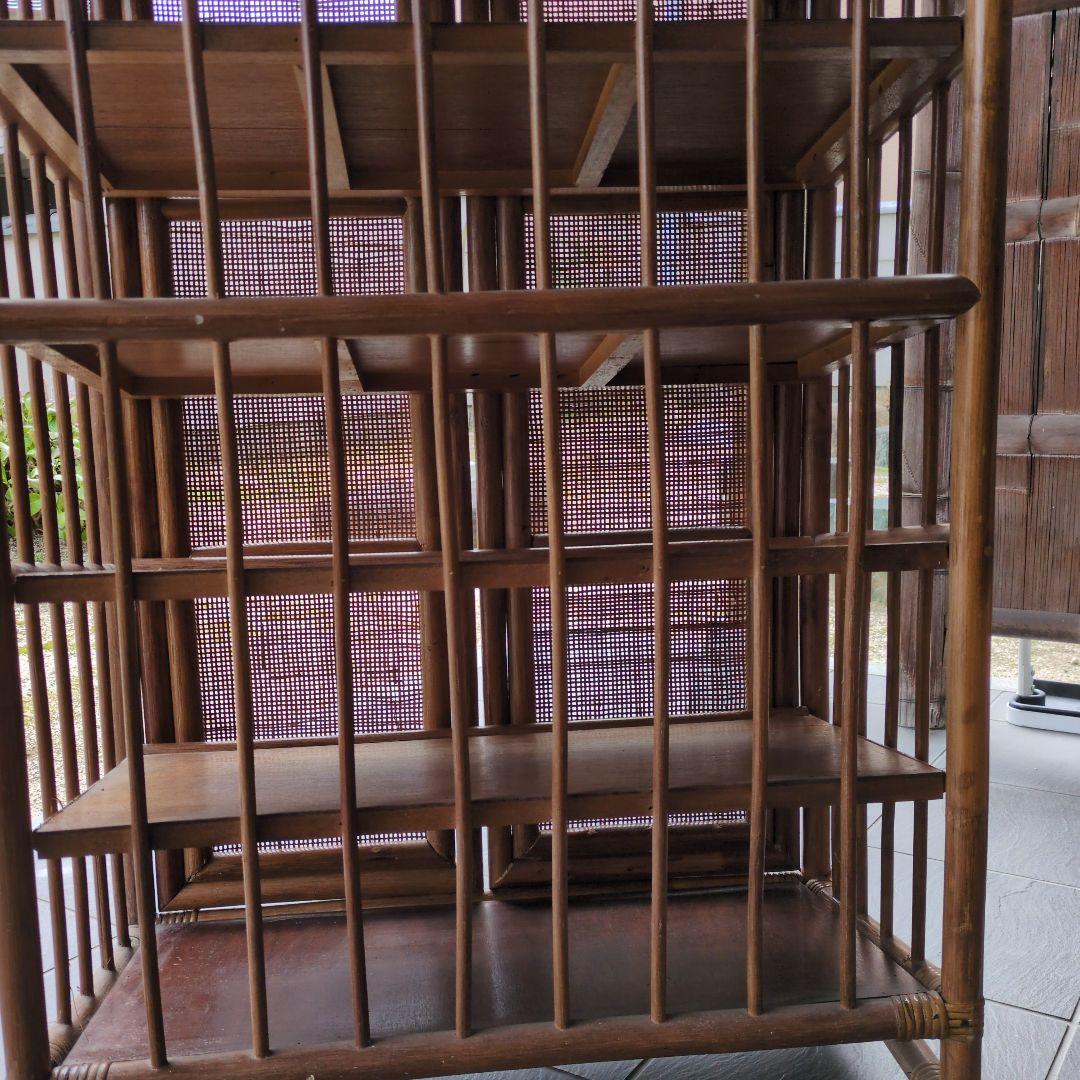 ラタン製シューラック ６段　収納