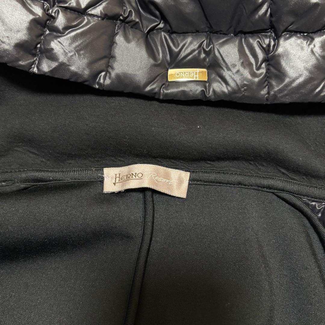 HERNO ヘルノ ポンチョ ダウン 切替 アシンメトリーヘム コート 極美品✨