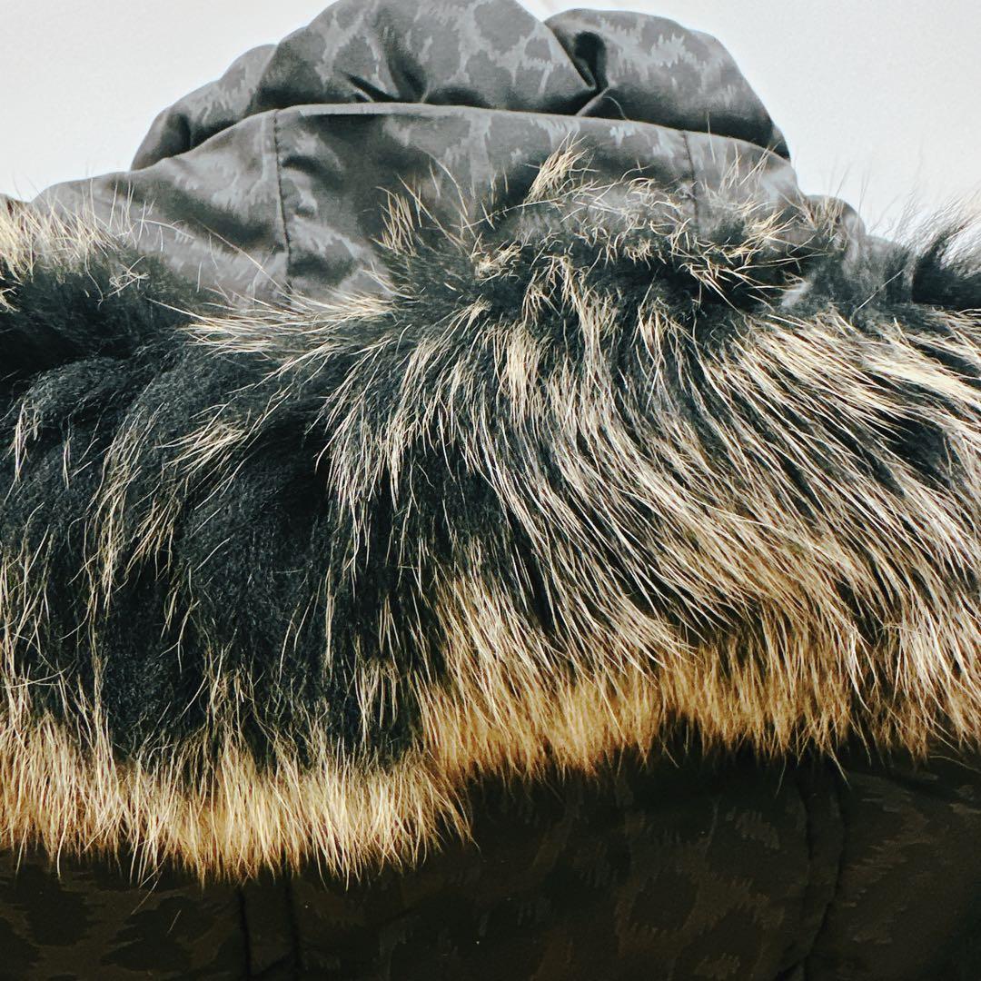 BALMAIN バルマン／ダウンコート／ブルーフォックス／ファー／ブラック L