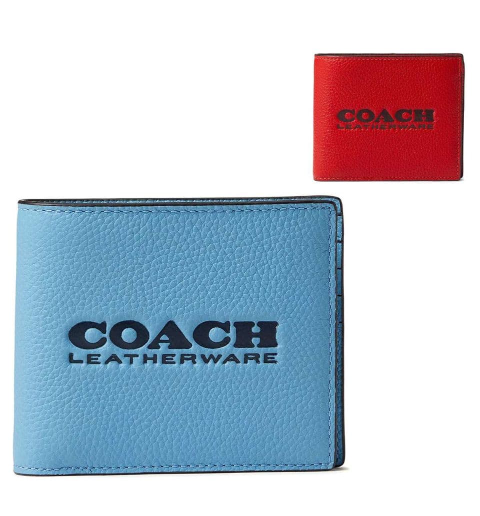 COACH♥️完売 ウォレット 二つ折り財布 折りたたみ財布 ブルー水色