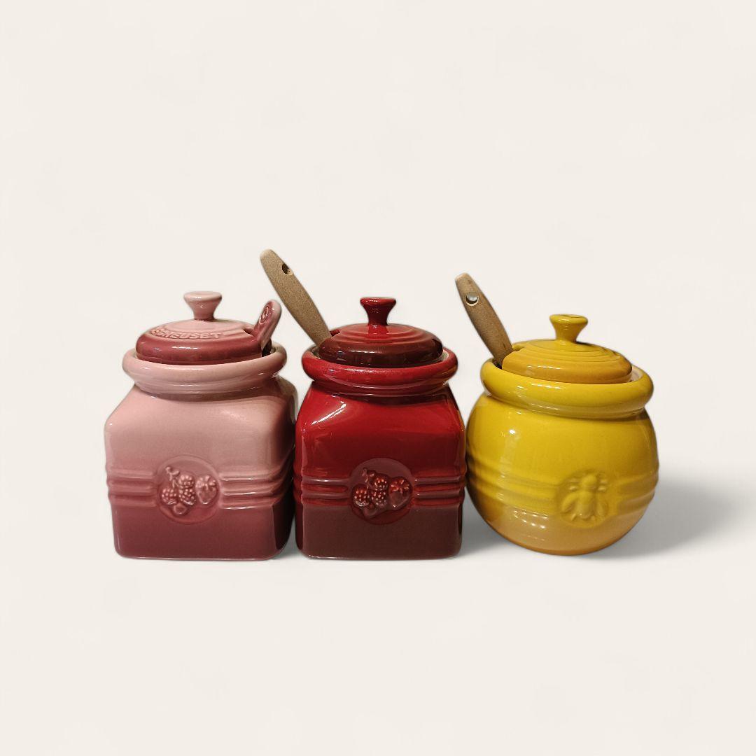 LE CREUSET ルクルーゼ ハニーポット ジャムポット 3点セット
