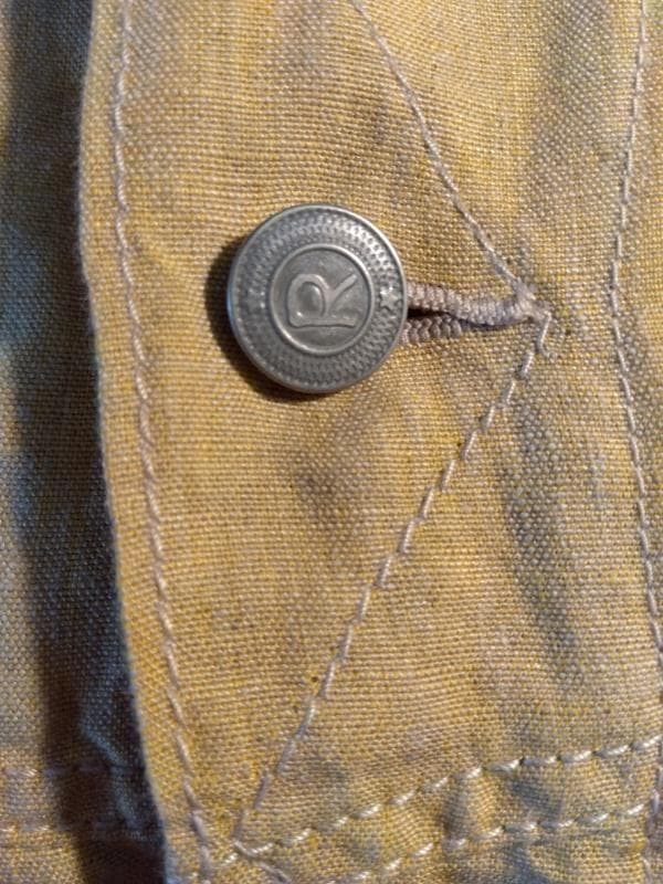 かこちゃん専用【新品】45R　黄色ジャケット　星3つサイズL　麻１００％　釦にR