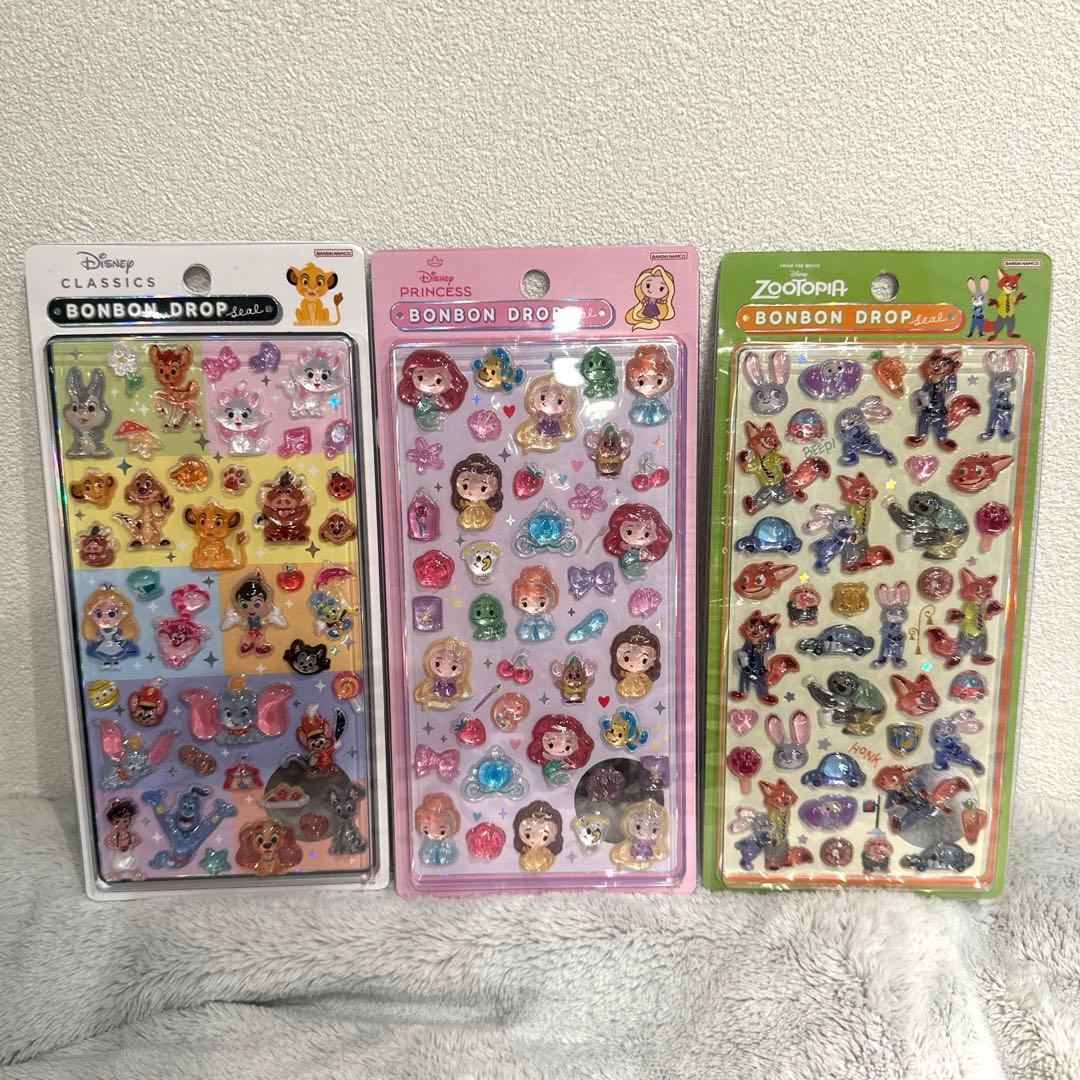 ボンボンドロップシール✳︎ディズニー3枚セット