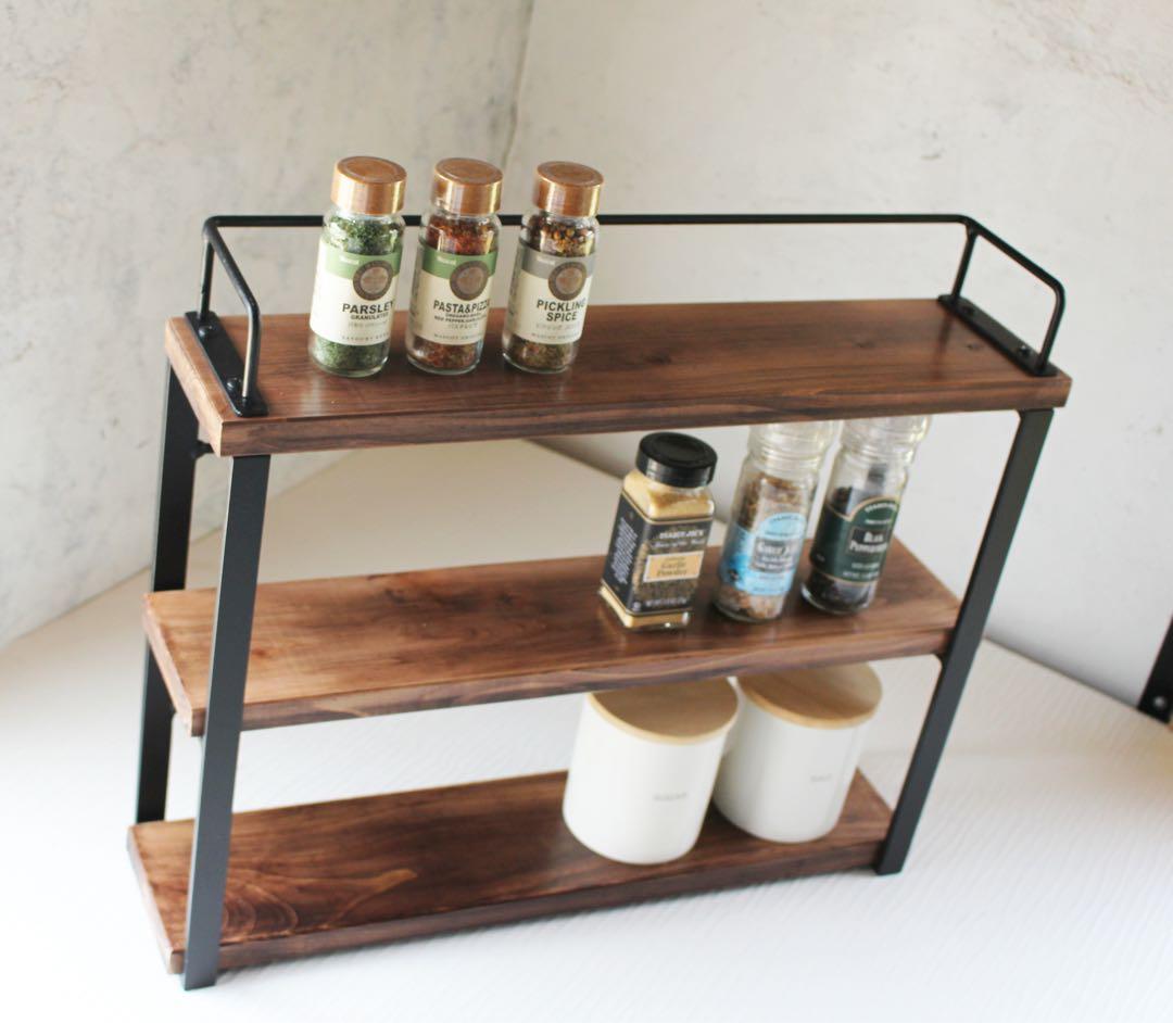 アイアン3段飾り棚・アイアンスパイスラック