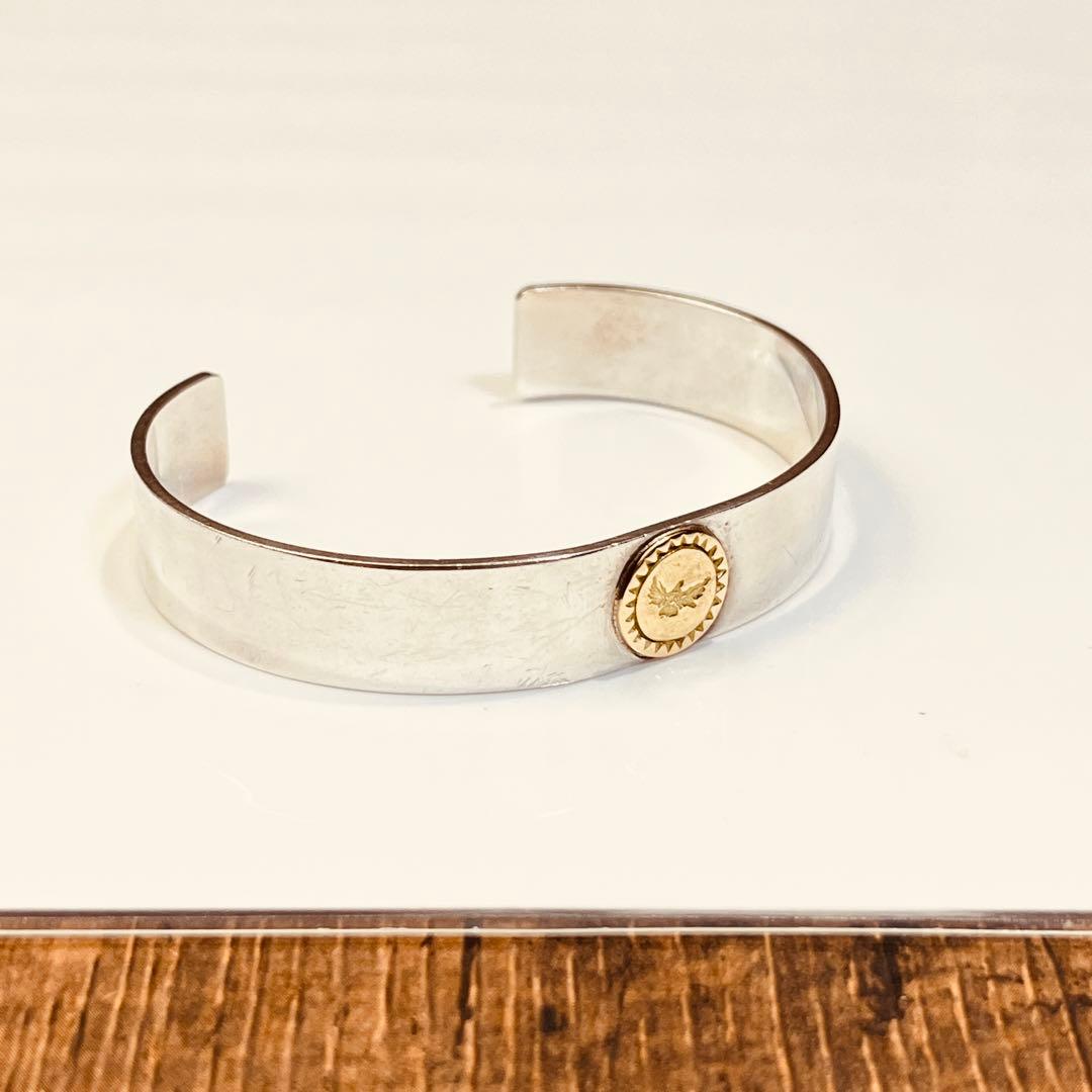 TADY&KING SV925 K18 平打ちバングルGPイーグル 平打ち M