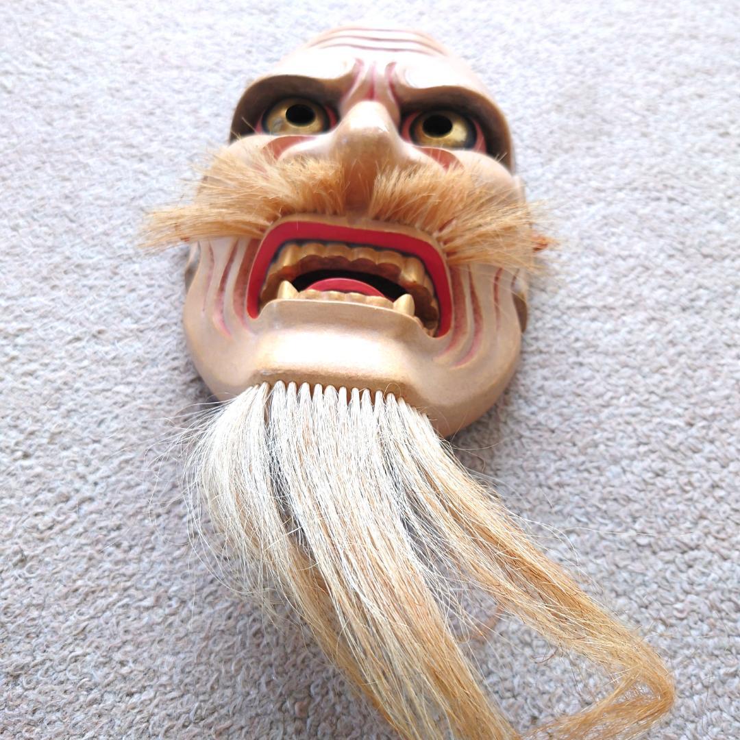 菅原法房 能面(神楽面) 悪尉 （木製）